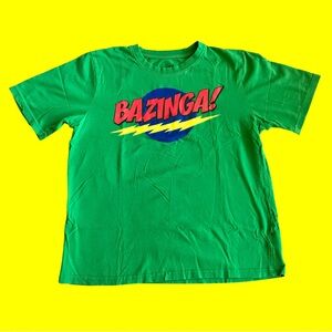Vibrant Green Bazinga Short Sleeve Tee